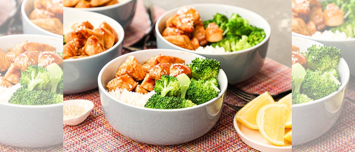 TERIYAKI CHICKEN AND BROCCOLI HEALTH BOWLS