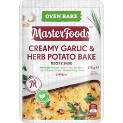 MasterFoods Creamy Garlic & Herb Potato Oven Bake Recipe Base 175g image