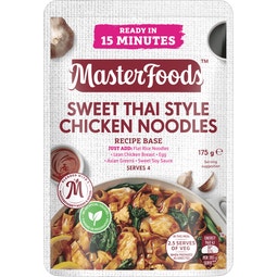 MasterFoods  Sweet Thai Style Chicken Noodles Ready in 15 Minutes Recipe Base 175g image