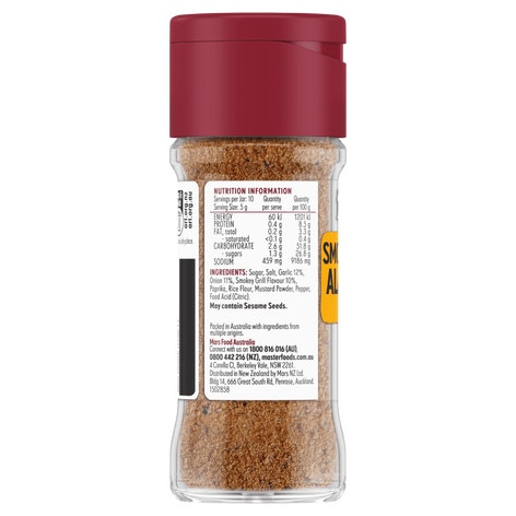 MasterFoods Smoked and Charred Alabama Style Seasoning Rub 52g