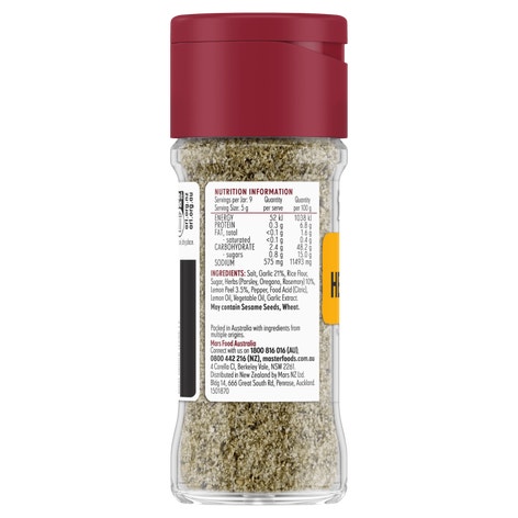 MasterFoods Lemon Herb & Garlic Seasoning 46g