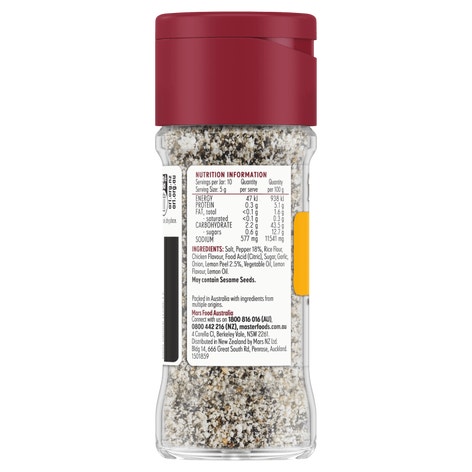 MasterFoods Lemon Pepper Seasoning 52g