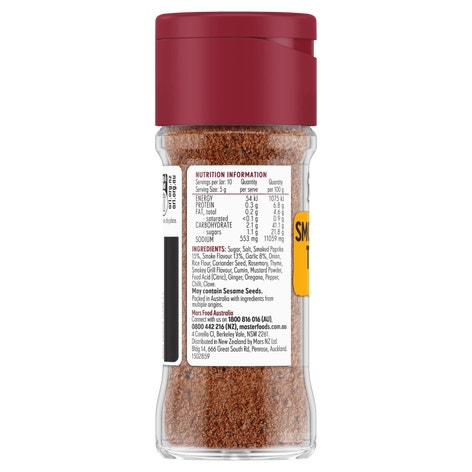 MasterFoods Smoked & Charred Texan Style Seasoning Rub 50g