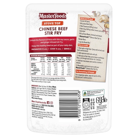 MasterFoods Chinese Beef Stir Fry Recipe Base 175g