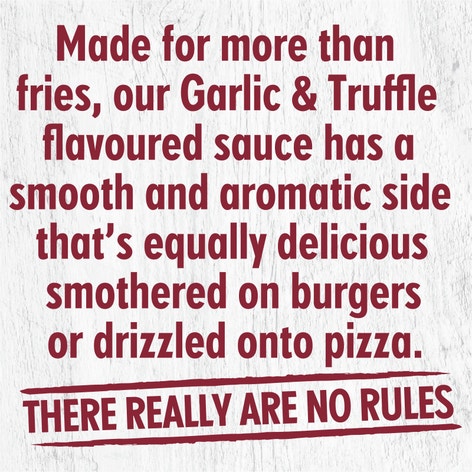 MasterFoods Garlic & Truffle Flavour No Rules Sauce 250ml