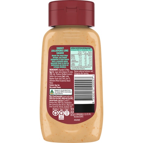 MasterFoods Sweet Jalapeno Lime 250ml