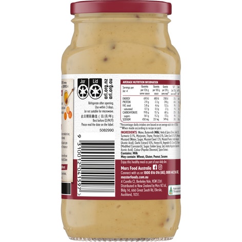 MasterFoods Honey Mustard Chicken Cooking Sauce 505g