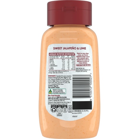 MasterFoods ​Sweet Jalapeño & Lime​ 250mL