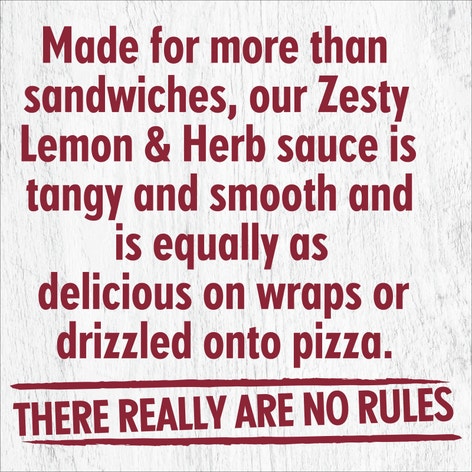 MasterFoods Zesty Lemon & Herb No Rules Sauce 250mL