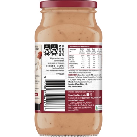 MasterFoods Beef Stroganoff Cooking Sauce 495g