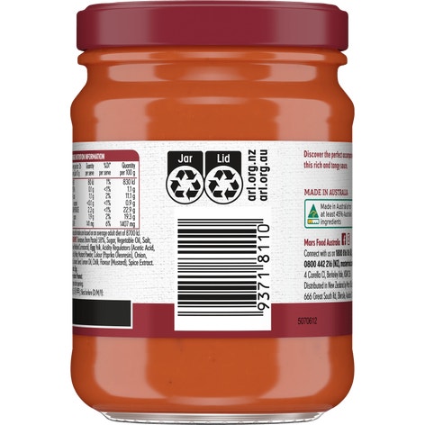 MasterFoods Seafood Cocktail Sauce 260g