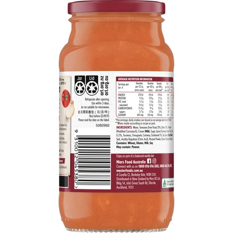 MasterFoods Curried Sausages Cooking Sauce 500g