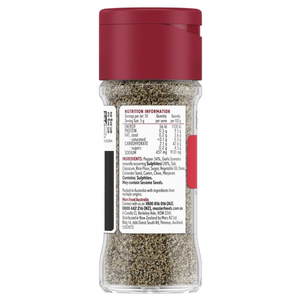 MasterFoods Garlic Pepper Seasoning 50g