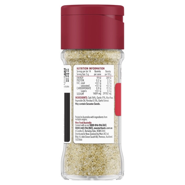 MasterFoods Garlic Seasoning 70g