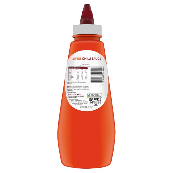 MasterFoods Sweet Chilli Sauce Bottle 500mL