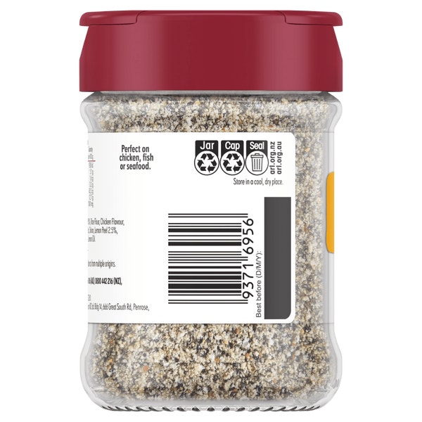 MasterFoods Large Lemon Pepper Seasoning 170g