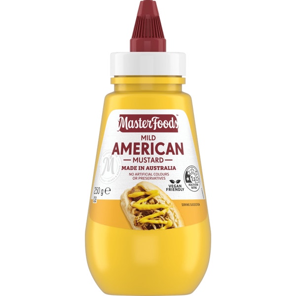 MasterFoods Mild American Mustard Bottle 250g