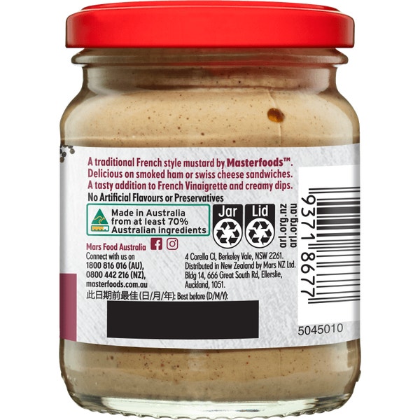 MasterFoods French Mustard 175g