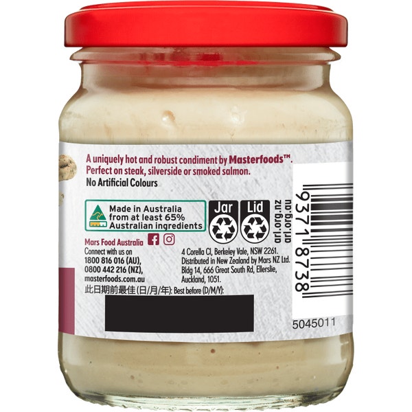 MasterFoods Horseradish Cream 175g