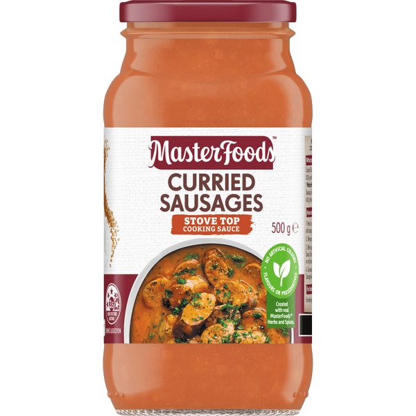 MasterFoods Curried Sausages Cooking Sauce 500g