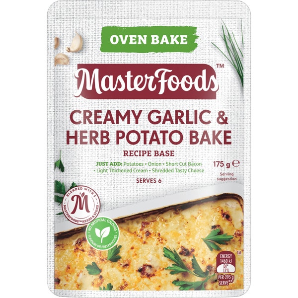 MasterFoods Creamy Garlic & Herb Potato Oven Bake Recipe Base 175g