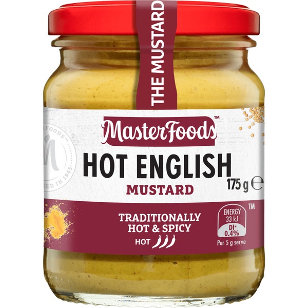 MasterFoods Hot English Mustard 175g