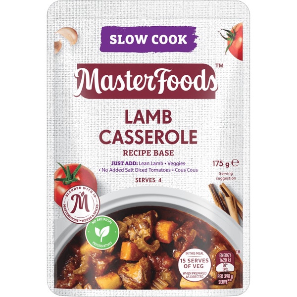 MasterFoods Lamb Casserole Slow Cook Recipe Base 175g