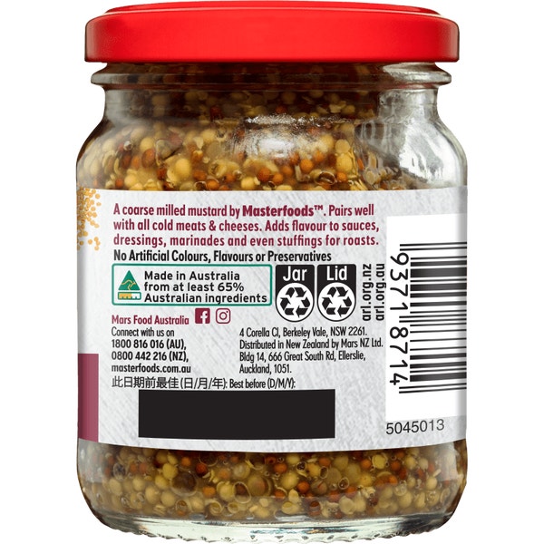 MasterFoods Wholegrain Mustard 175g