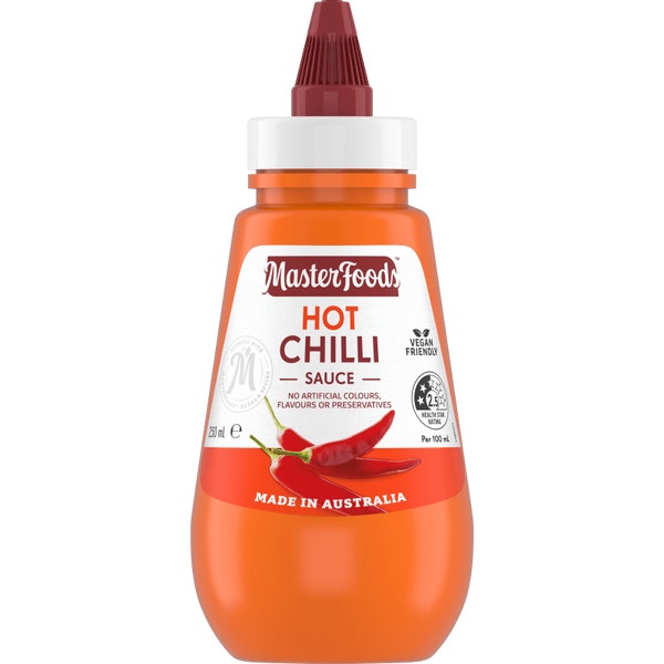 MasterFoods Hot Chilli Sauce Bottle 250ml
