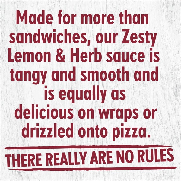 MasterFoods Zesty Lemon & Herb No Rules Sauce 250mL