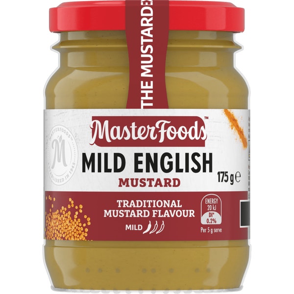 MasterFoods Mild English Mustard 175g