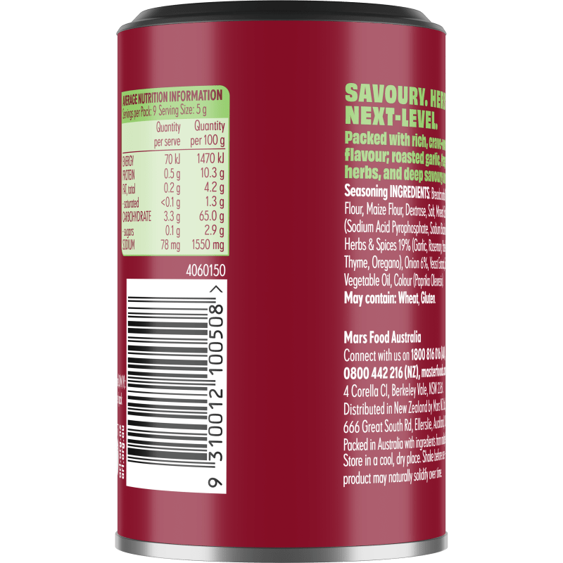 MasterFoods™ Umami Garlic Herb Topper 45g