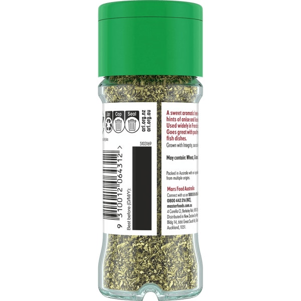 MasterFoods Tarragon Leaves 9g Jar