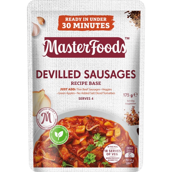 Try our easy Devilled Sausages Recipe Base MasterFoods