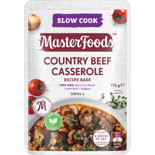 MasterFoods Country Beef Casserole Slow Cook Recipe Base 175g