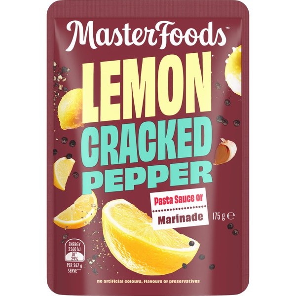 MasterFoods™ Lemon Cracked Pepper Pasta Sauce or Marinade 175g