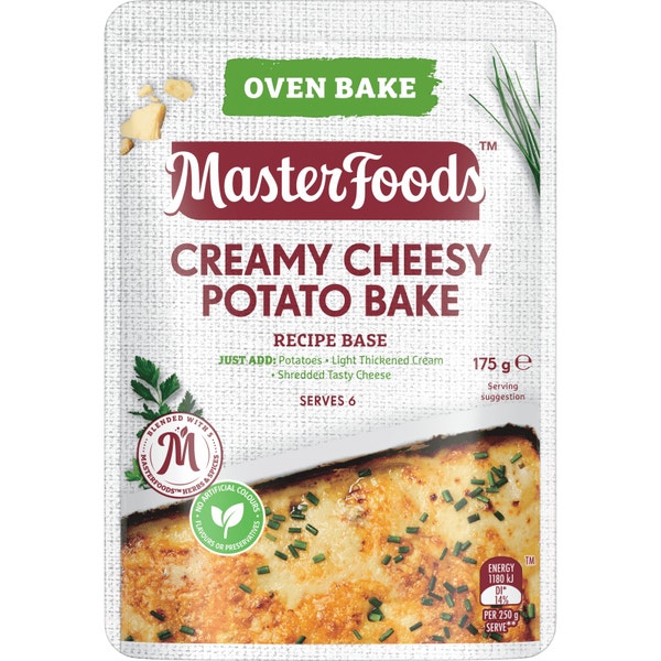 MasterFoods Creamy Cheesy Potato Oven Bake Recipe Base 175g
