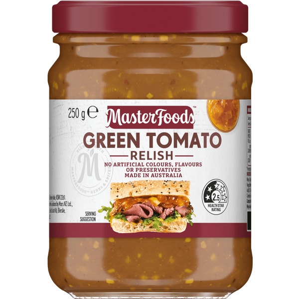 MasterFoods Green Tomato Relish 250g