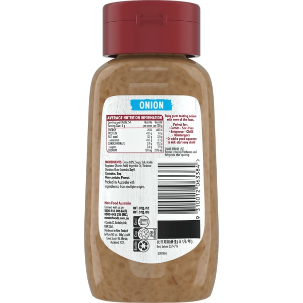 MasterFoods Finely Chopped Onion 270g