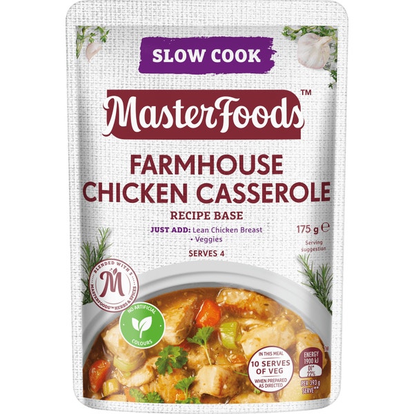 Try our slow cooked Farmhouse Chicken Casserole Recipe BaseMasterFoods