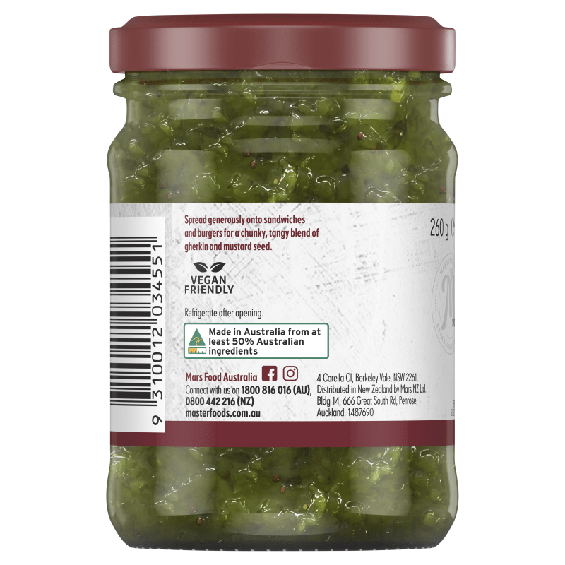 Try our delicious Gherkin Relish MasterFoods™