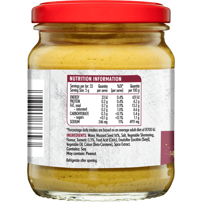 Enjoy our traditional Hot English Mustard MasterFoods™