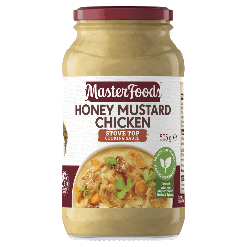 Enjoy our quick and Easy Honey Mustard Chicken Cooking Sauce MasterFoods™