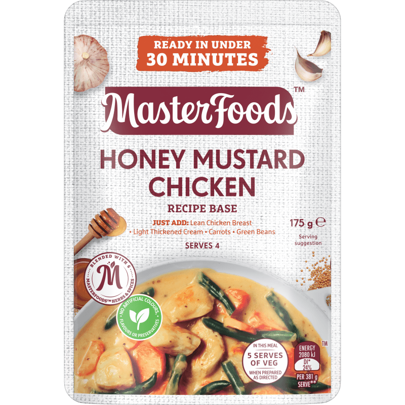 Try our quick and easy Honey Mustard Chicken Recipe Base|MasterFoods