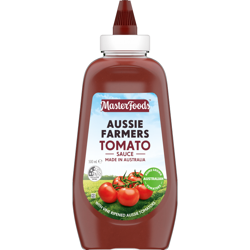 MasterFoods Aussie Farmers Tomato Sauce 500ml MasterFoods