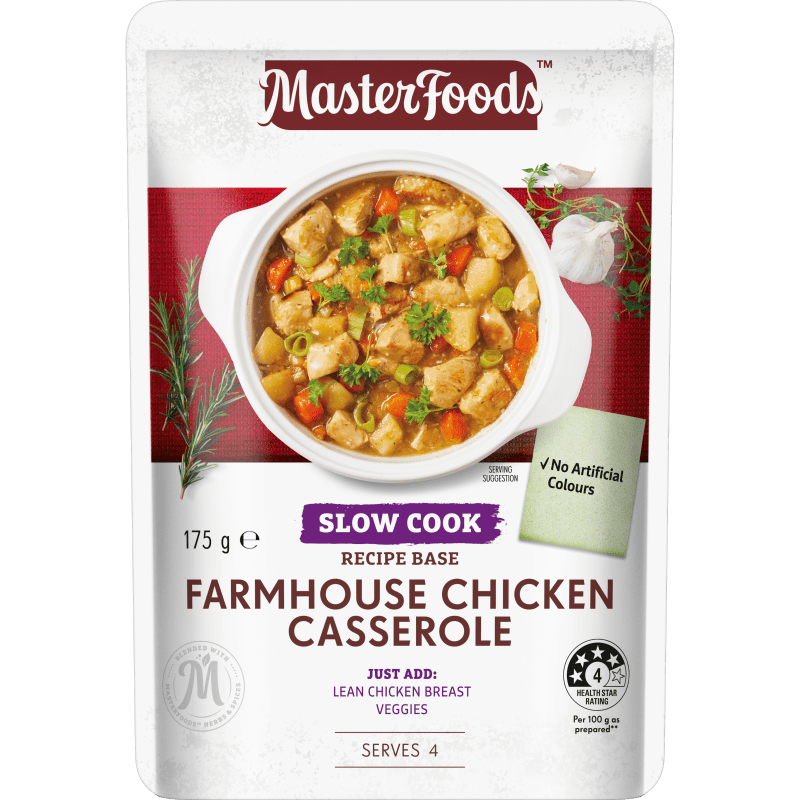 Try our slow cooked Farmhouse Chicken Casserole Recipe BaseMasterFoods