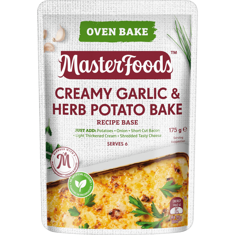 Try our Creamy Herb & Garlic Potato Bake Recipe Base MasterFoods