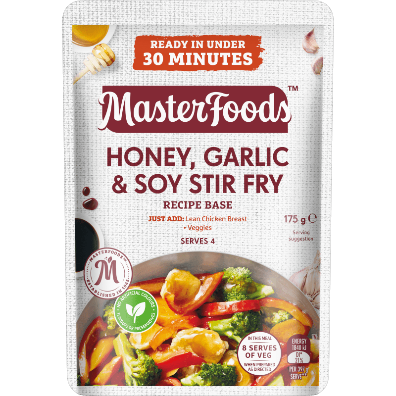 Try our easy Honey, Garlic & Soy Stir Fry Recipe Base MasterFoods