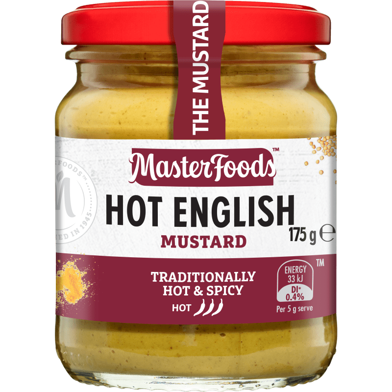 Enjoy our traditional Hot English Mustard MasterFoods™