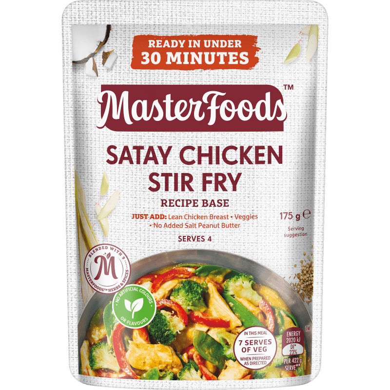 Try our easy Chinese Satay Chicken Stir Fry Recipe Base MasterFoods